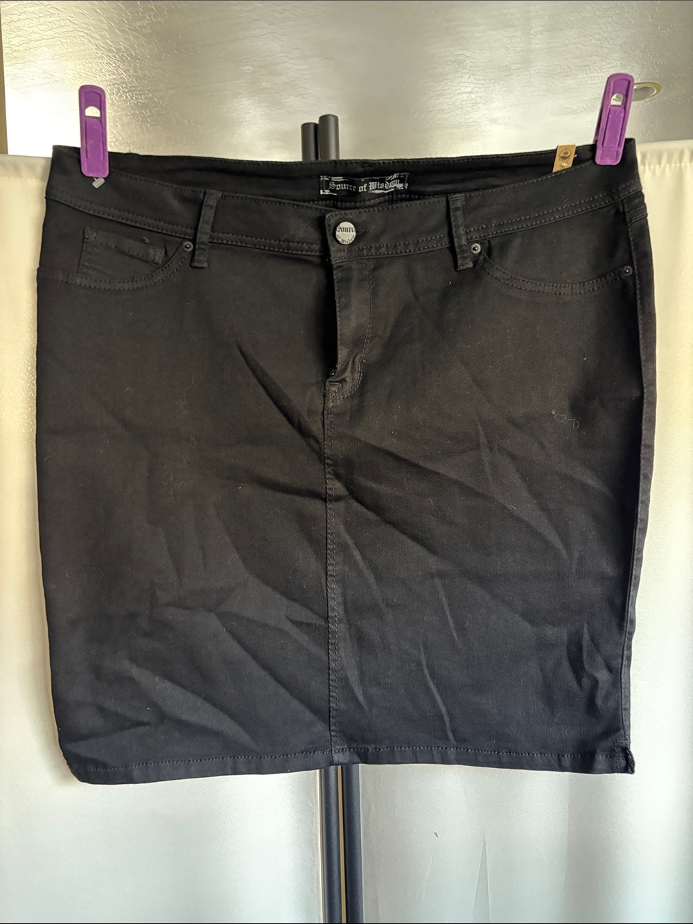 Black Women’s Denim Skirt - Brand:Source of Wisdom D3021